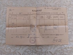 Old church document baptism certificate 1942