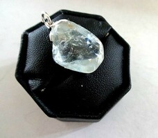 Topaz small mineral pendant and chain