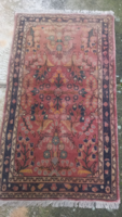 130 x 70 cm kézi csomózású antik Iráni Sarough Perzsa szőnyeg eladó