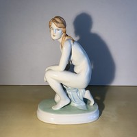 Zsolnay female nude porcelain