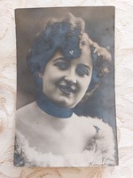 Régi képeslap 1907 női fotó levelezőlap