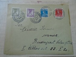 ZA413.14  Alkalmi bélyegzés-Magyar Köztársaság 1918 november 16  postázott  levél előlapon