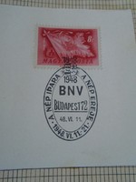 Za414.28 Occasional stamp - the industry of the people the power of the people - bnv 1948 vi.11 Budapest 72
