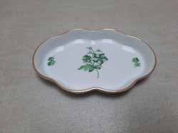 Herend green flower pattern so-called porcelain bowl