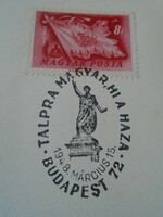 ZA414.11 Alkalmi bélyegzés-TALPRA MAQGYAR HÍ A HAZA  -Budapest 72- 1948 március 15