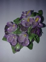7 cm -es Herendi porcelán virág ibolya csokor