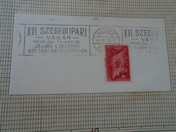 ZA414.37  Alkalmi bélyegzés- Szeged - Szegedi Ipari Vásár 1948