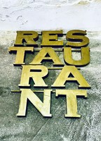 Retro loft industrial design giant restaurant advertising sign