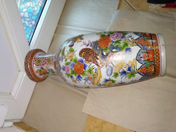 61 cm óriás kínai festett porcelán váza, padlóváza