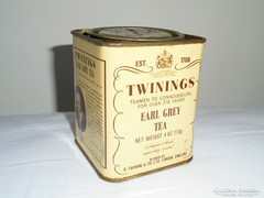 Teás angol fémdoboz pléh doboz - Twinings Earl Grey Tea - 1980-as évekből