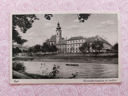 Régi képeslap Győr Karmelita templom fotó levelezőlap