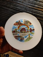 Souvenir plate with map of San Francisco