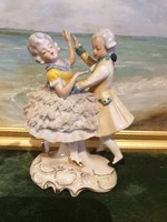 Pair of German baroque porcelain