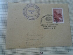 Za414.90 Occasional stamps-air mail mszmt - commemorative exhibition - headquarters inauguration -1948 xi 14. Debrecen