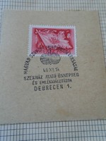 Za414.89 Occasional stamp - mszmt - commemorative exhibition - headquarters inauguration -1948 xi 14. Debrecen