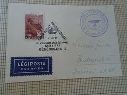 Za414.70 Occasional stamps - air mail Békéscsaba agricultural and industrial exhibition 1948 ix 18