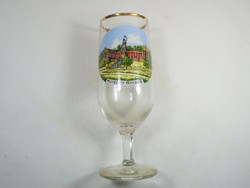Régi retro -München-Bavaria- sör sörös üveg pohár - emlék, szuvenír turista turistaemlék 0,25 l