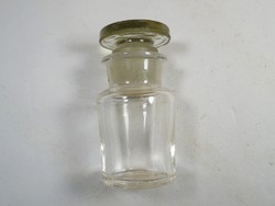 Antik régi üveg dugós üveg palack - patika gyógyszertári gyógyszeres - 40 ml