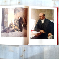 Orosz nyelvű képes könyv Leninről,1960-as kiadású művészeti album