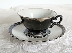 Feinsilber ezüstözött porcelán kávés csésze és alj