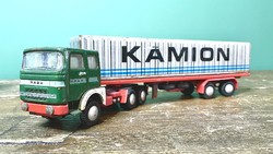 Retro Ràba lemezárugyári konténerszállító kamion