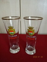 Two beer glasses with Veltins pilsener inscription. He has! Jokai.