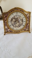 Antique, old, fortuna gt.Britain, copper-plated table clock