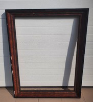 Huge antique frame, mirror, painting, 89x114 cm