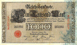 REPLIKA - 1000 REICHSMARK (BIRODALMI MÁRKA), 1884 - A LEGRITKÁBBAK