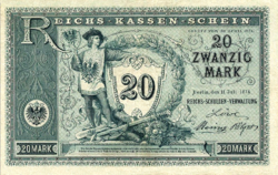 REPLIKA - 20 REICHSMARK (BIRODALMI MÁRKA), 1874﻿ - A LEGRITKÁBBAK