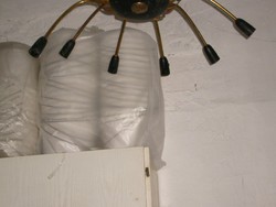 E18 ART DECÓ ANTIK NAGYMÉRETŰ  12 FOGLALATOS LÁMPA RITKASÁG RESTAURÁLANDÓ VAGY ALKATRÉSZNEK