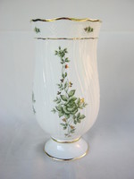 Hollóházi porcelán Erika mintás váza 22 cm
