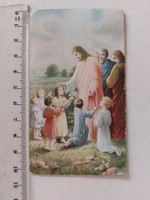Régi mini szentkép Jézus gyerekek