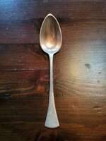 1 Piece of silver tea spoon with Diana mark, English style, 15 cm, km monogram