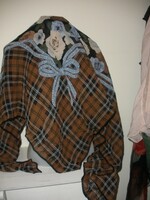 Rena lange printed silk twill stole, scarf 125 x 130 cm
