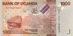 Uganda 1000 shillings, 2021, UNC bankjegy