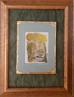 Miniature by a premium award-winning artist. Original work with stamp and certificate. Zsófia Károlyfi (1952)