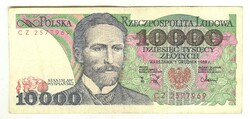 10000 zloty zlotych 1988 Lengyelország 2.