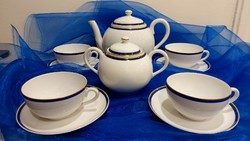 Zsolnay antik 4 személyes,porcelán teás készlet