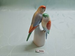 T0499 Hollóházi papagáj pár 17,5 cm