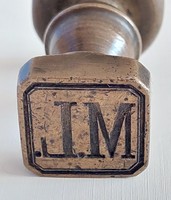 Seal stamp with m l monogram made of bronze - rare form