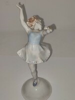Porcelán balerina lány figura  /Metzler & ortloff/