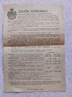 Old Sopron advertising flyer map