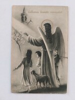 Régi húsvéti képeslap 1948 levelezőlap angyal gyerekek