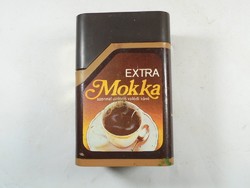 Régi retro kávé kávés műanyag doboz - Extra Mokka BÉV. Zamat kávé és Kekszgyár 1986-os évből