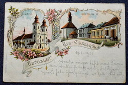 Kisczell - grafikus mozaik lap - Gayer üzlet , Templom  Fischer kiadás , Insbruck 1901