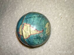 Old globe-shaped box, candy? Small metal box