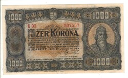 1000 Crown 1923 banknote printing press