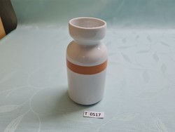 T0517 Alföldi narancssárga csíkos váza 15,5 cm