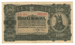 500 korona 1923 nyomdahely nélkül